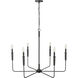 Savanne 6 Light 38 inch Matte Black Chandelier Ceiling Light